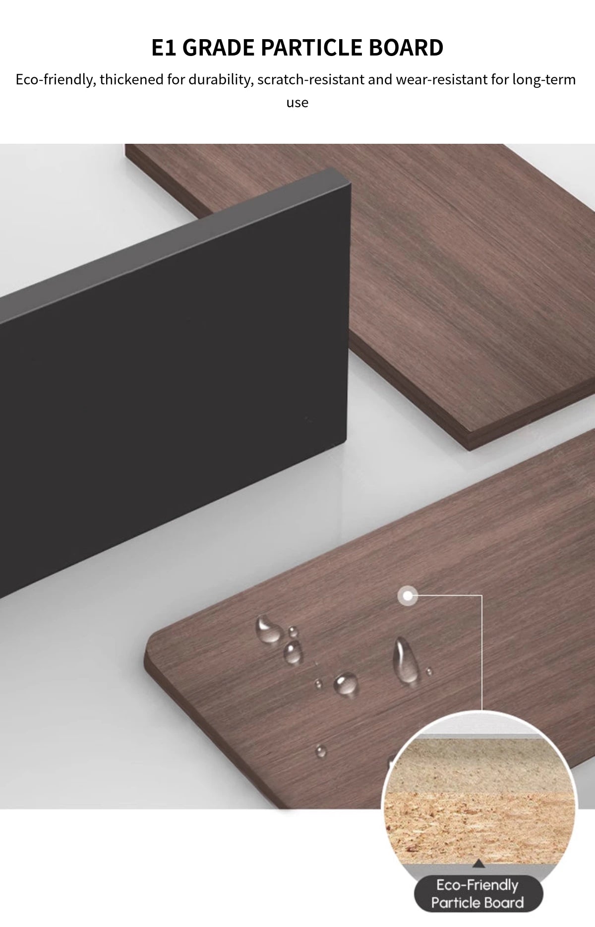 Modern Executive Desk with Cable Management, Side Storage & Lockable for Home Office — Detail image 2