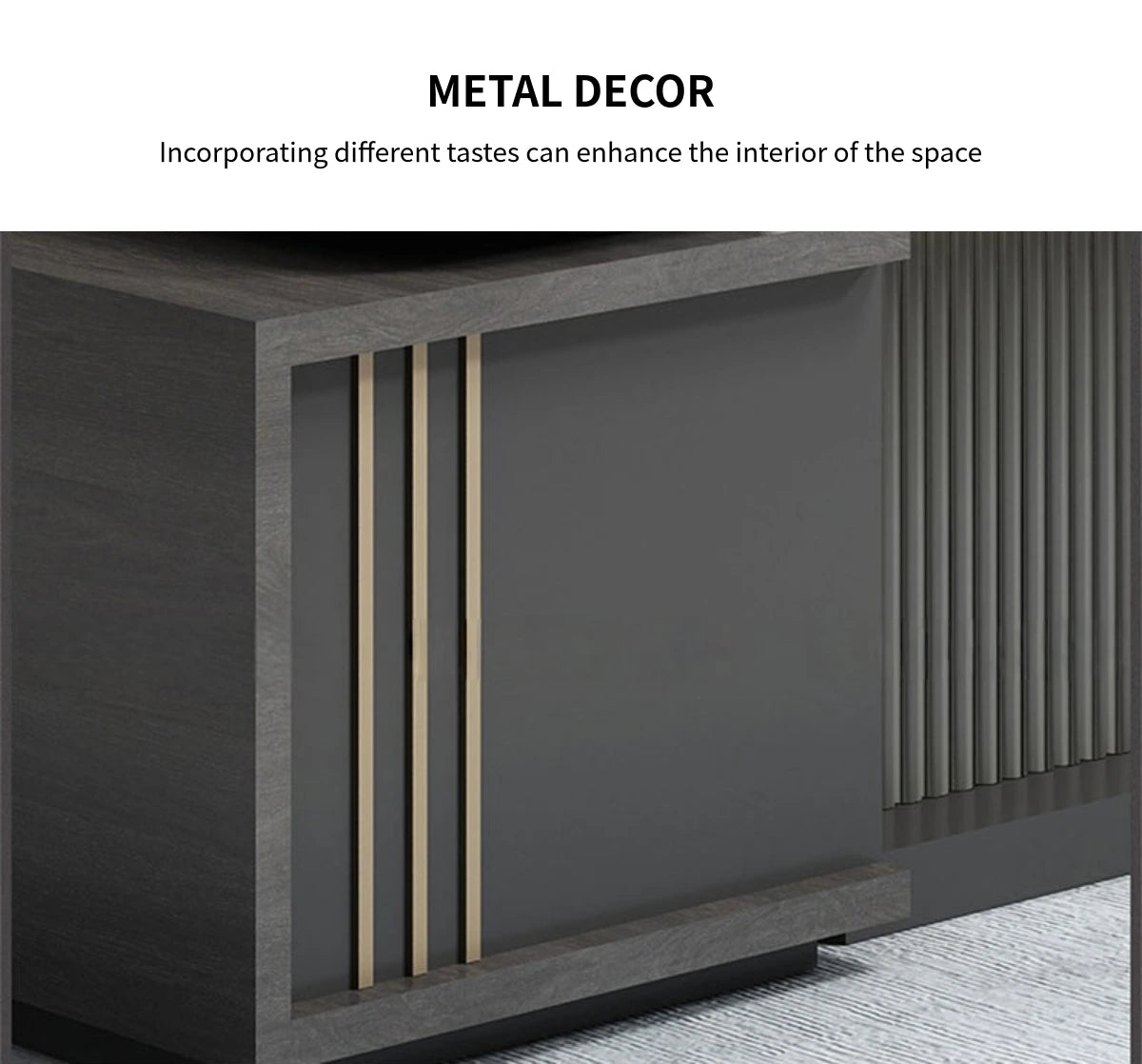 Modern Executive Desk 21-126 in Wide with Side Storage & Walnut for Home Office — Detail image 3