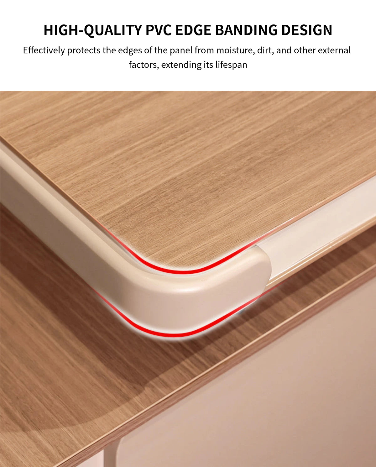 Modern Executive Desk 31-142 in Wide with LED Lighting & Lumbar Support for Home Office — Detail image 4