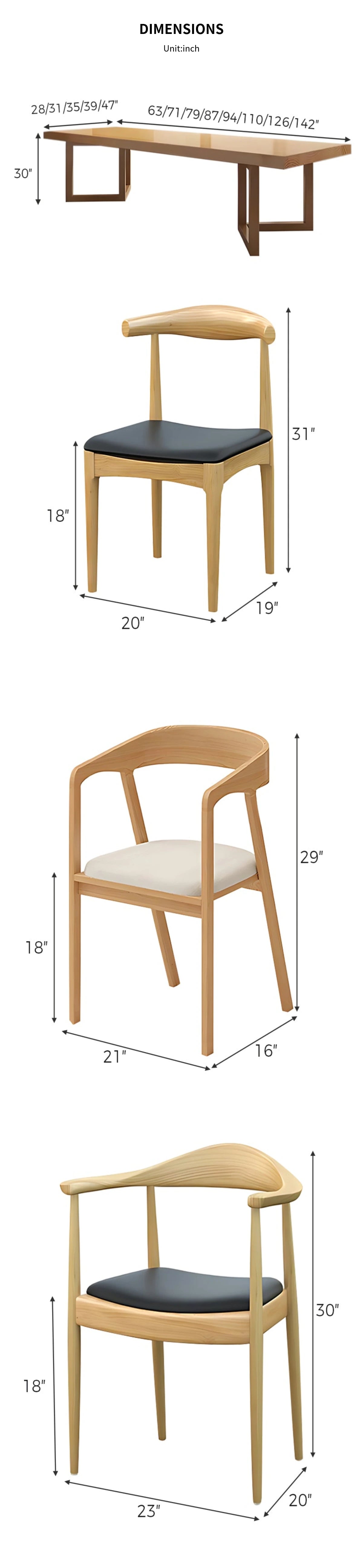 Modern Conference Table 63-142 in Wide (5.2-11.8 ft) with Solid Wood & Lumbar Support — Detail image 10
