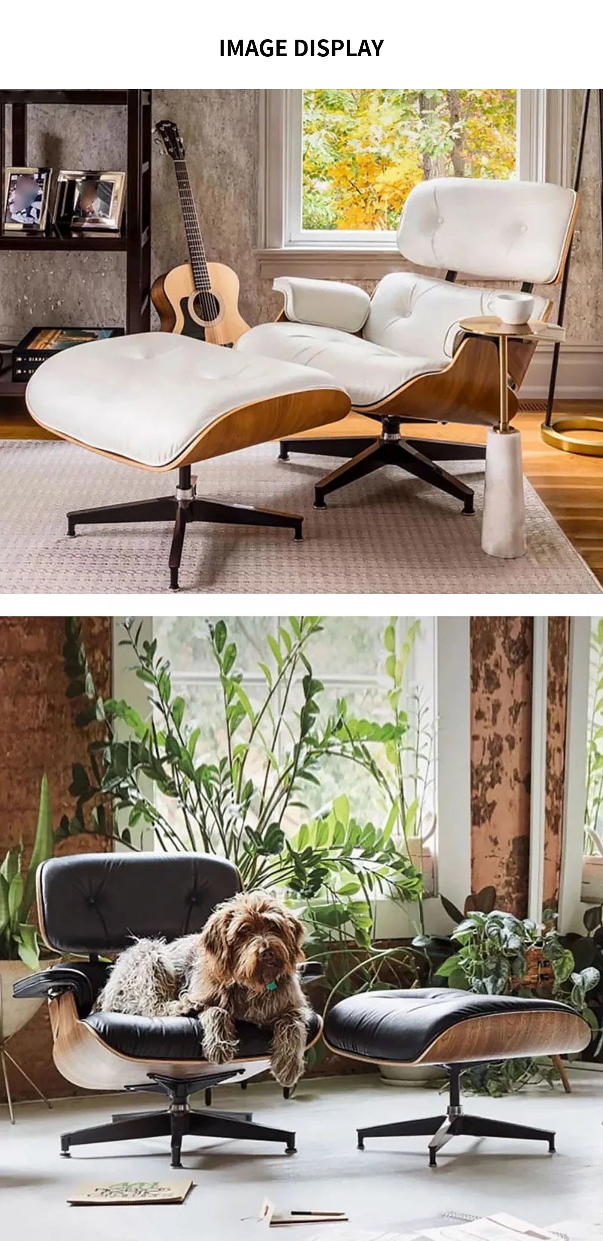 Leather Executive Office Chair with Genuine Leather, Solid Wood & Lumbar Support — Detail image 7
