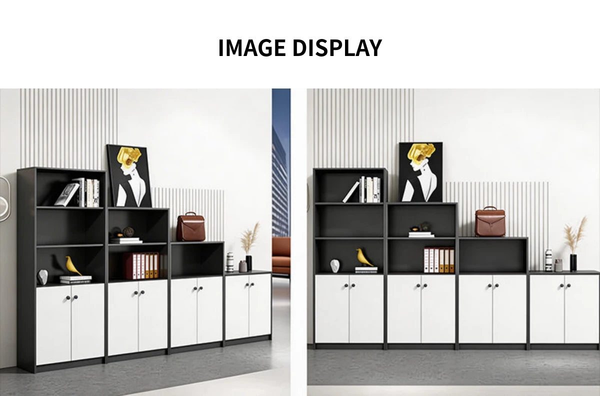 File Cabinet 31-79 in Tall with U-Shaped & Solid Wood for Office — Detail image 8