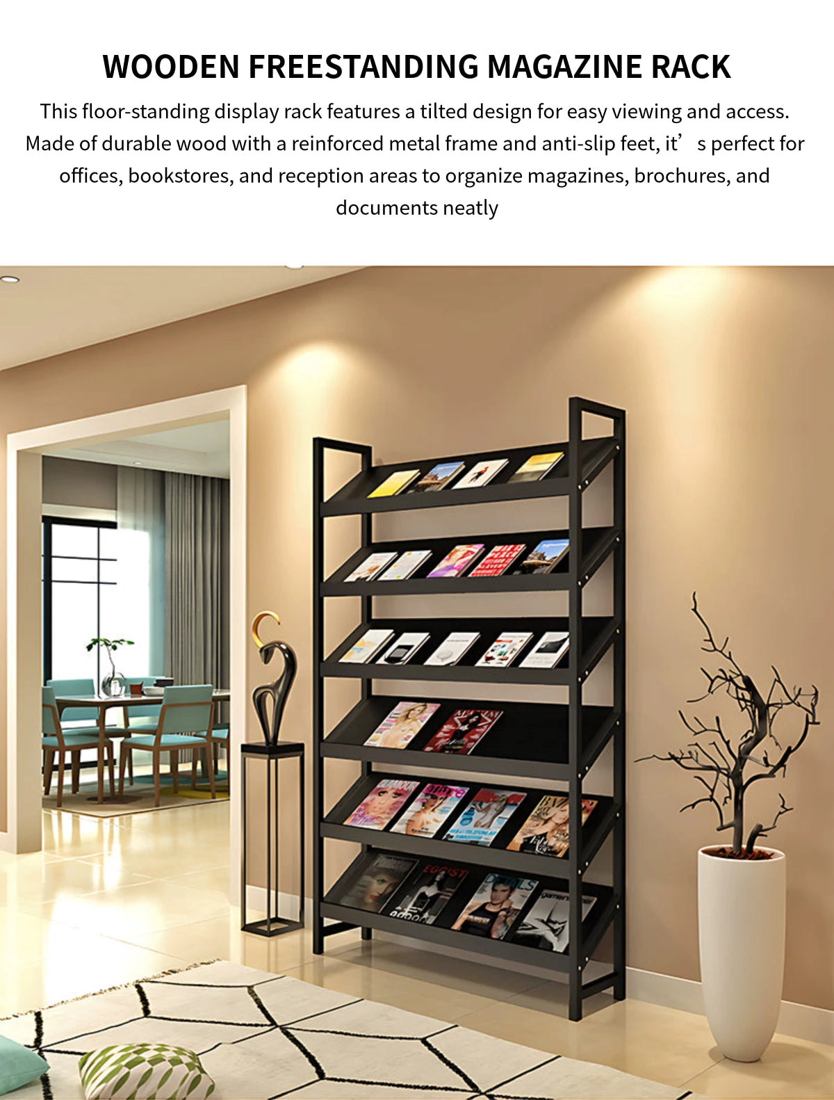 Bookcase Storage Cabinet 71 in Tall for Home Office — Detail image 1