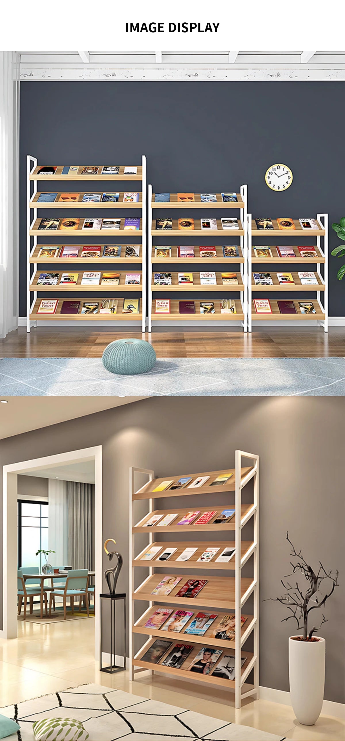 Bookcase Storage Cabinet 71 in Tall for Home Office — Detail image 7