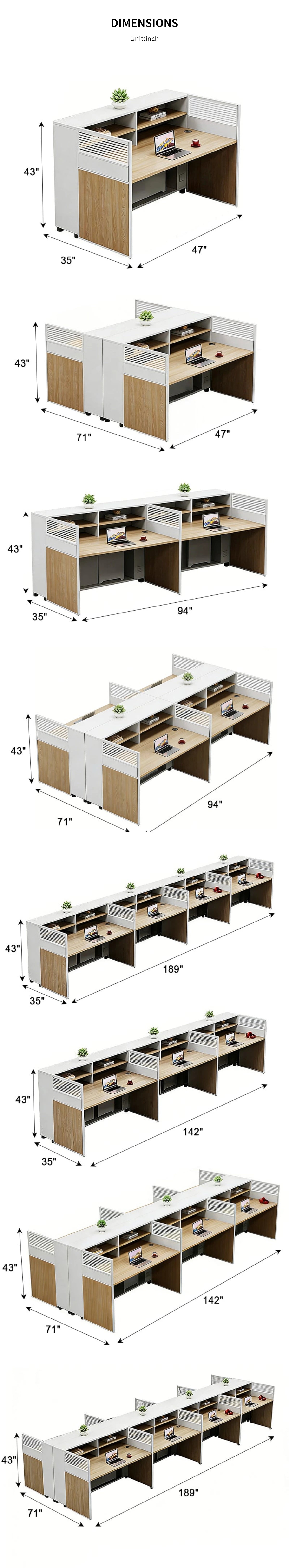 Office Workstation Desk with Lockable, Built-In Outlets & File Drawers for Home Office — Detail image 12