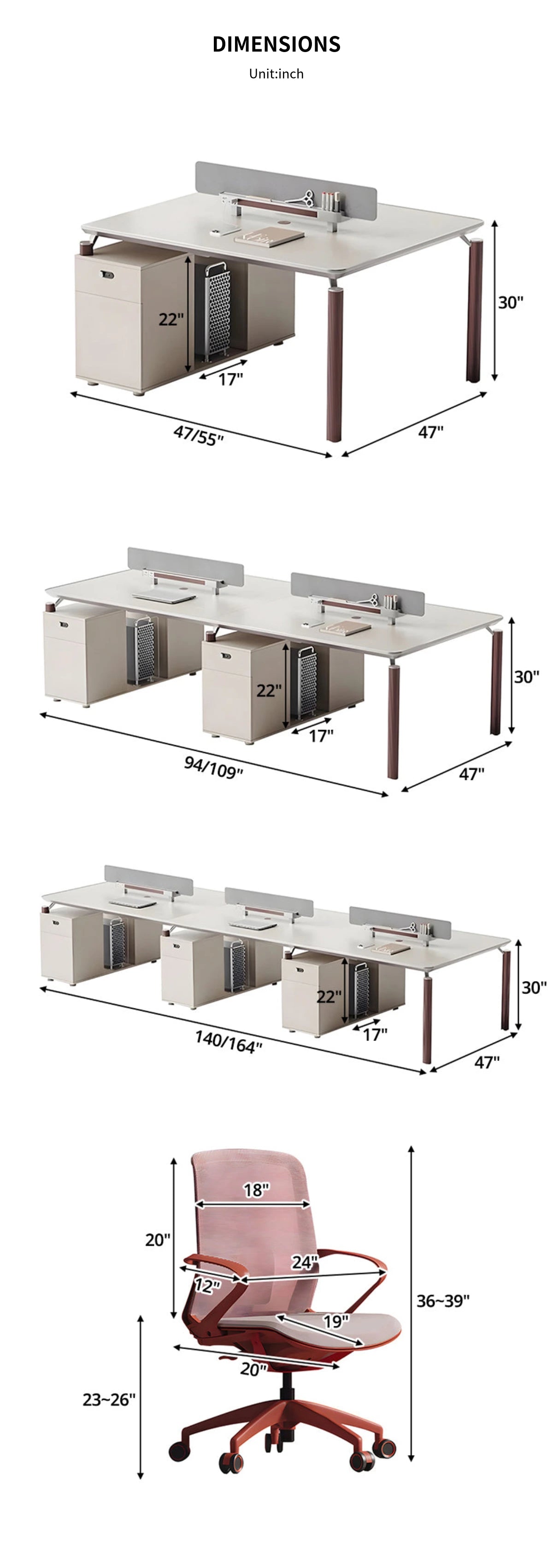 Display Storage Cabinet 30 in Tall with Lockable, Lumbar Support & Modular for Home Office — Detail image 10