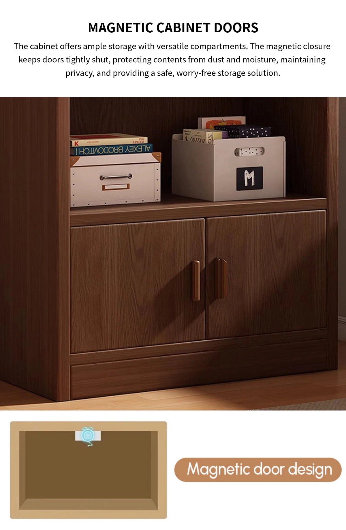 File Cabinet 71-79 in Tall with Solid Wood for Office — Detail image 9