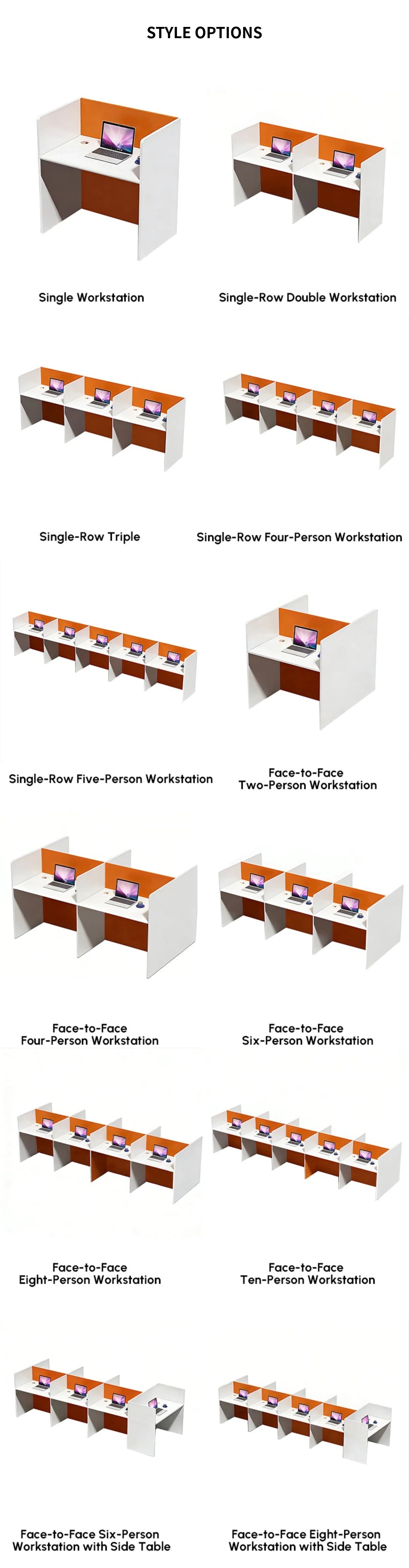 Office Workstation Desk with Privacy Panel, Lockable & File Drawers for Home Office — Detail image 6