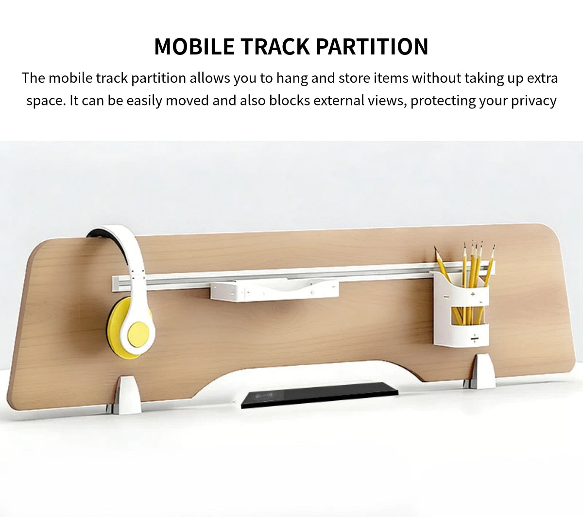 L-Shaped Reception Desk with Built-In Outlets, Cable Management & Side Storage for Retail — Detail image 4
