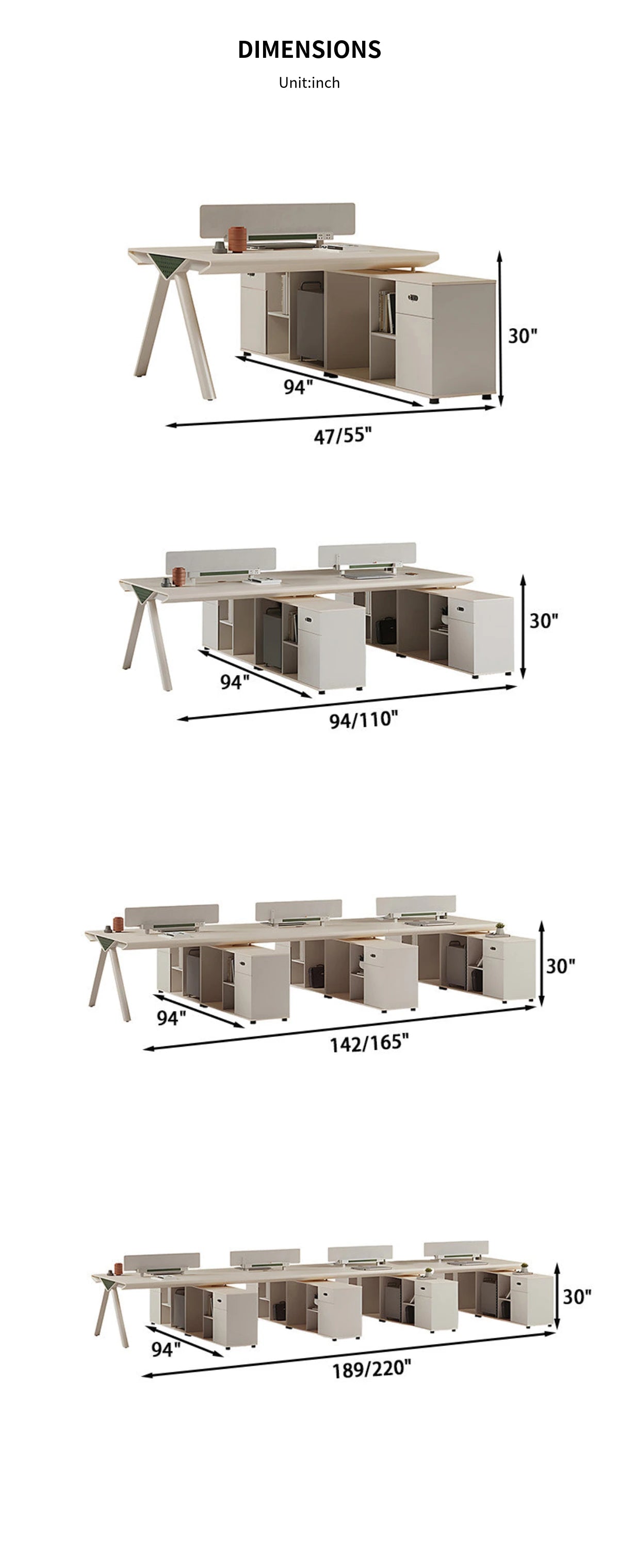 Curved Office Desk with Privacy Panel, Side Storage & Lockable for Home Office — Detail image 9