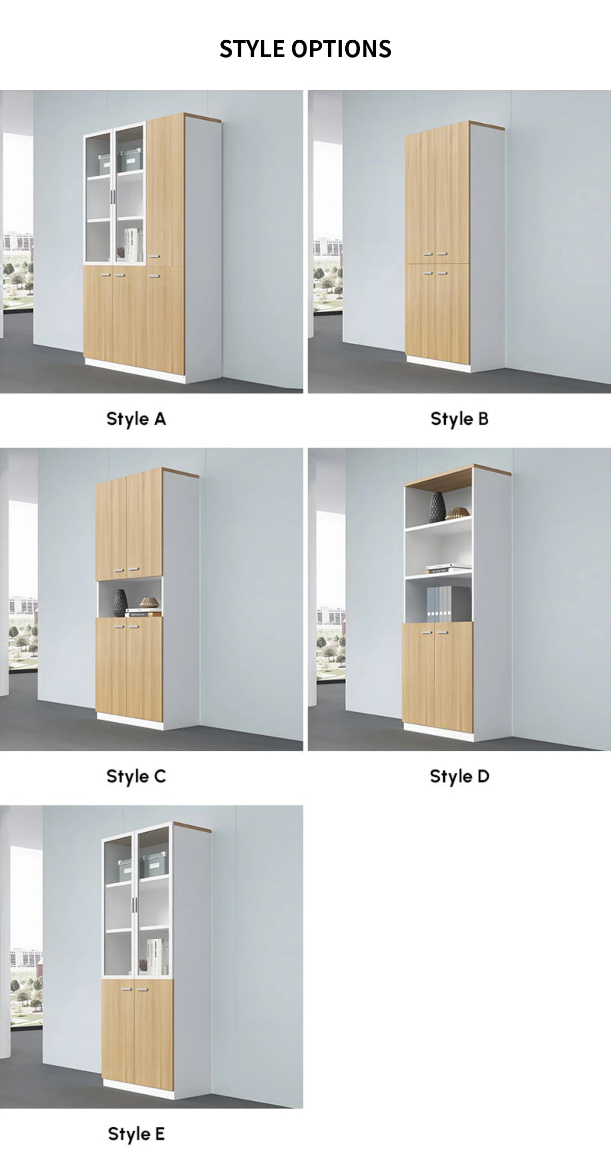 File Cabinet 79 in Tall with Solid Wood for Office — Detail image 6