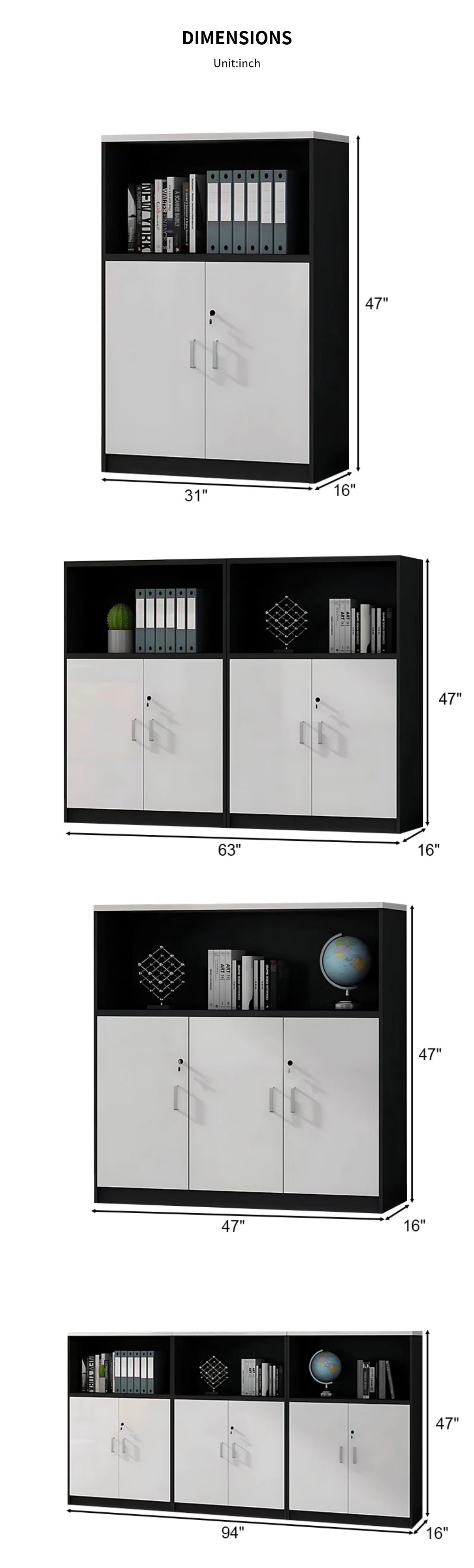 File Cabinet 47 in Tall with Lockable for Office — Detail image 10