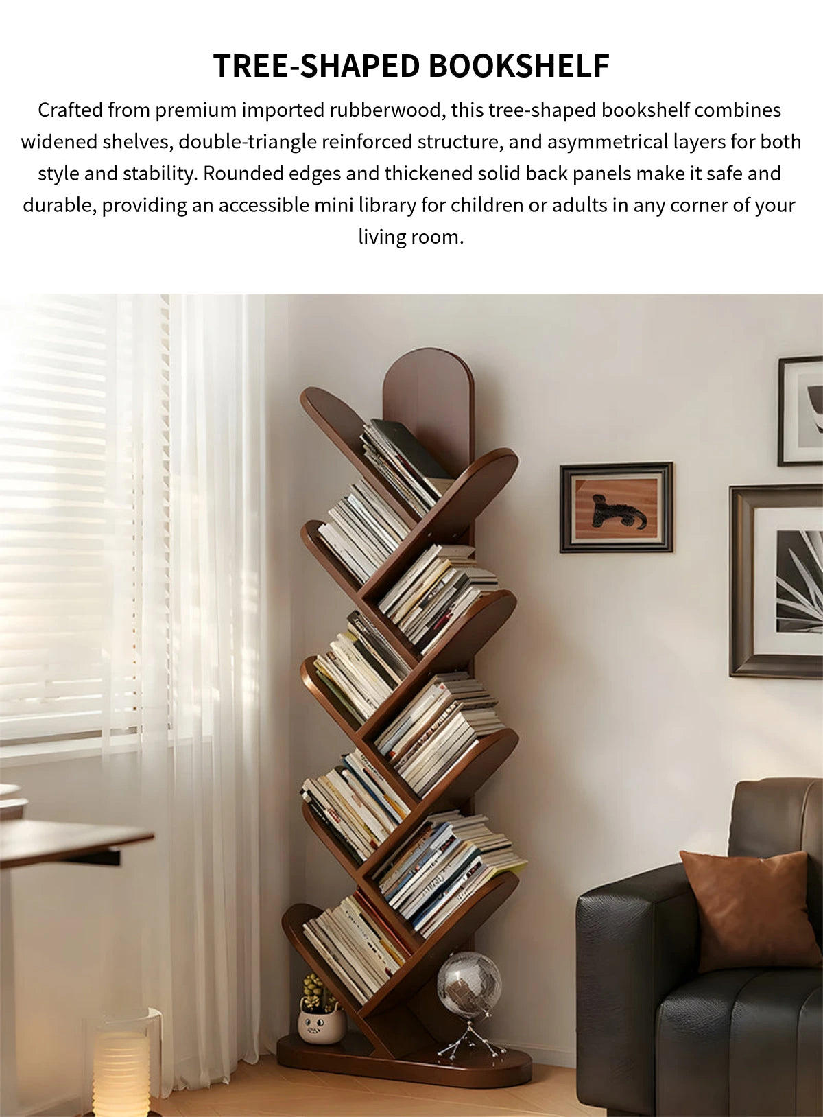 File Cabinet 35-60 in Tall with Solid Wood & Curved for Office — Detail image 1