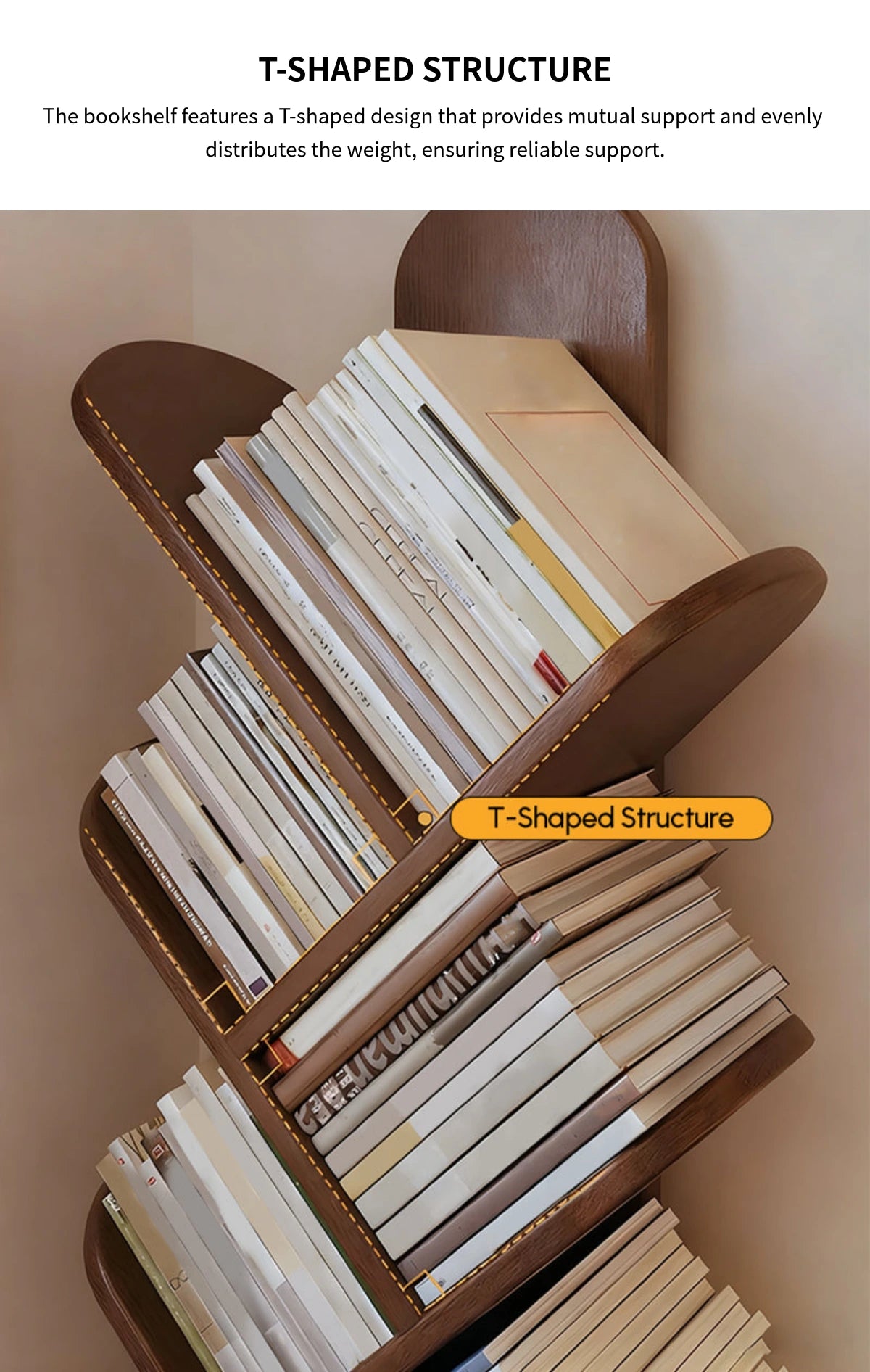 File Cabinet 35-60 in Tall with Solid Wood & Curved for Office — Detail image 6
