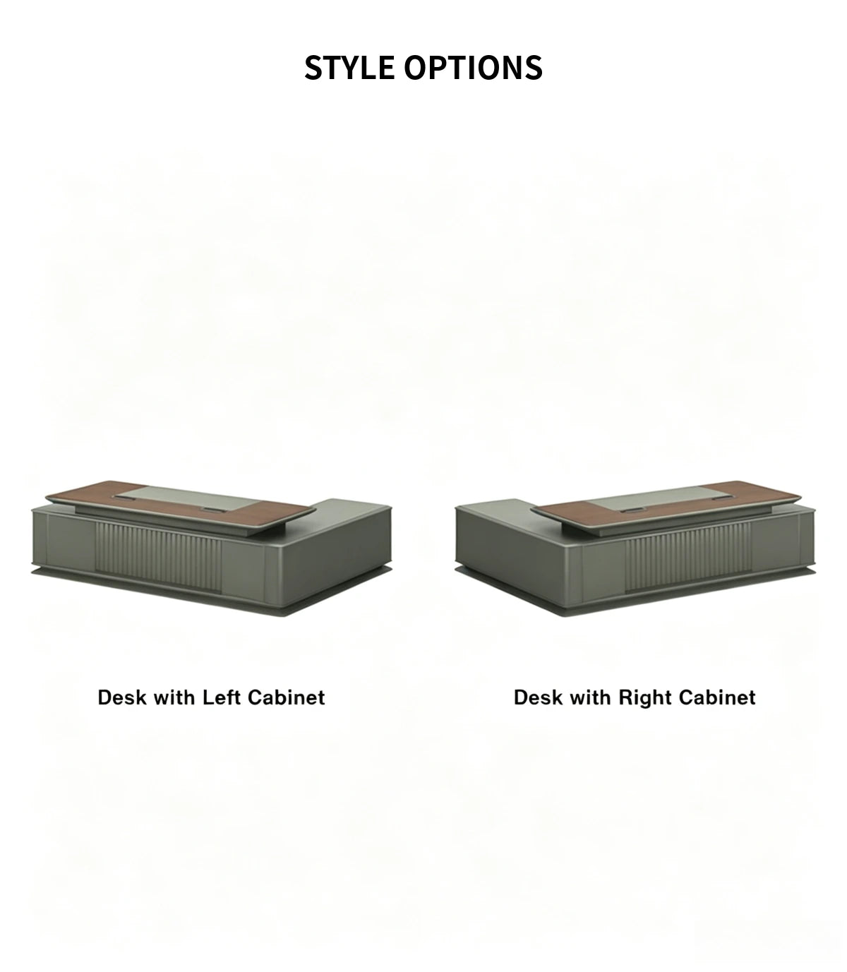 Modern Executive Desk 94-142 in Wide with File Drawers & Lumbar Support for Home Office — Detail image 7