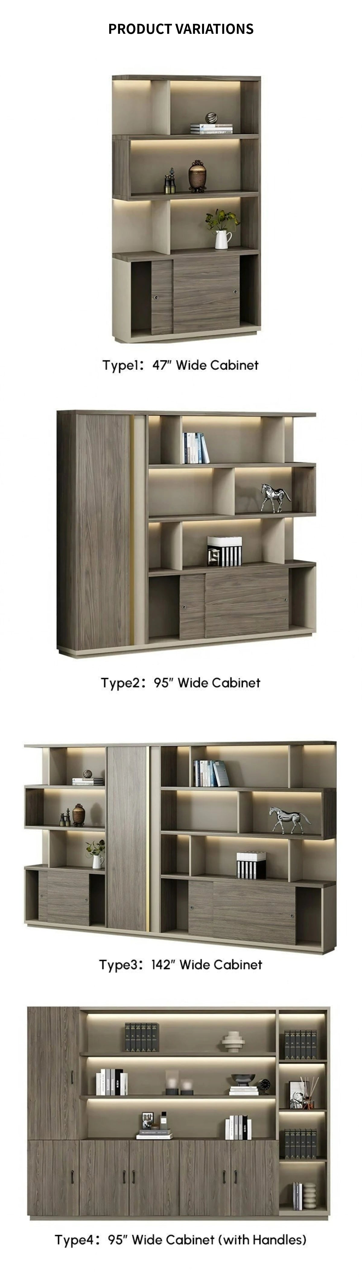 Modern Executive Desk with LED Lighting for Home Office — Detail image 9