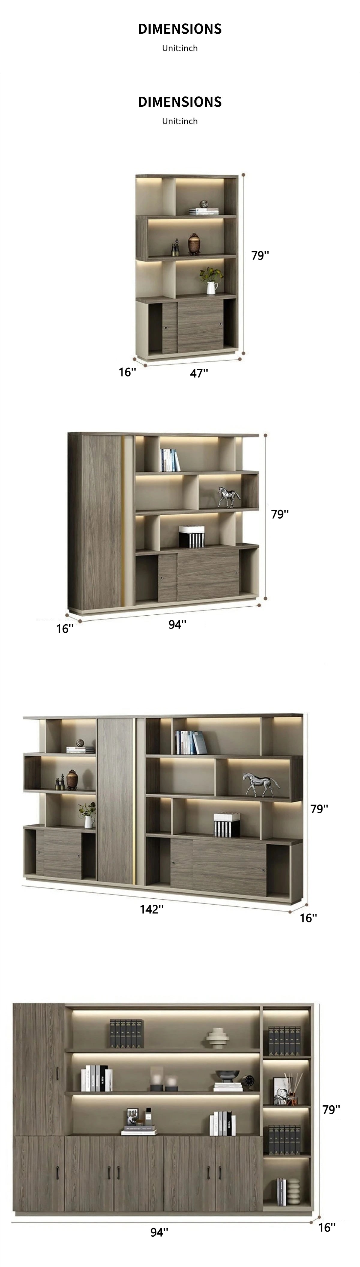 Modern Executive Desk with LED Lighting for Home Office — Detail image 10