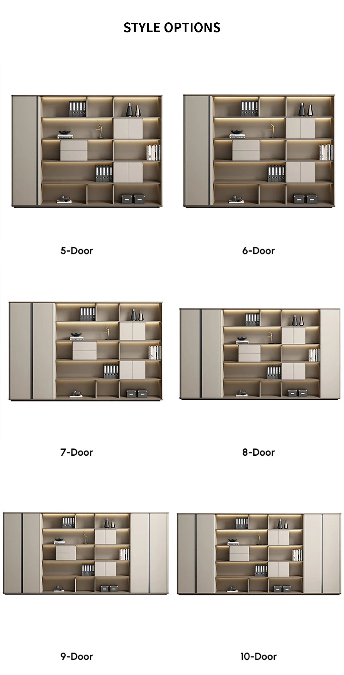 File Cabinet 79 in Tall with File Drawers for Office — Detail image 7