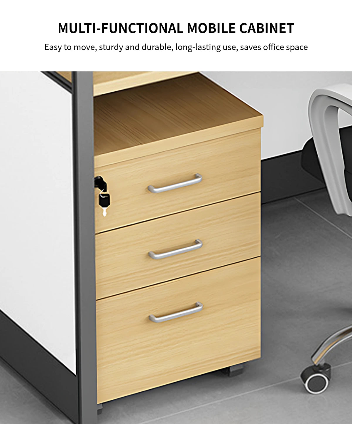 Office Workstation Desk 47-142 in Wide with Privacy Panel for Home Office — Detail image 6