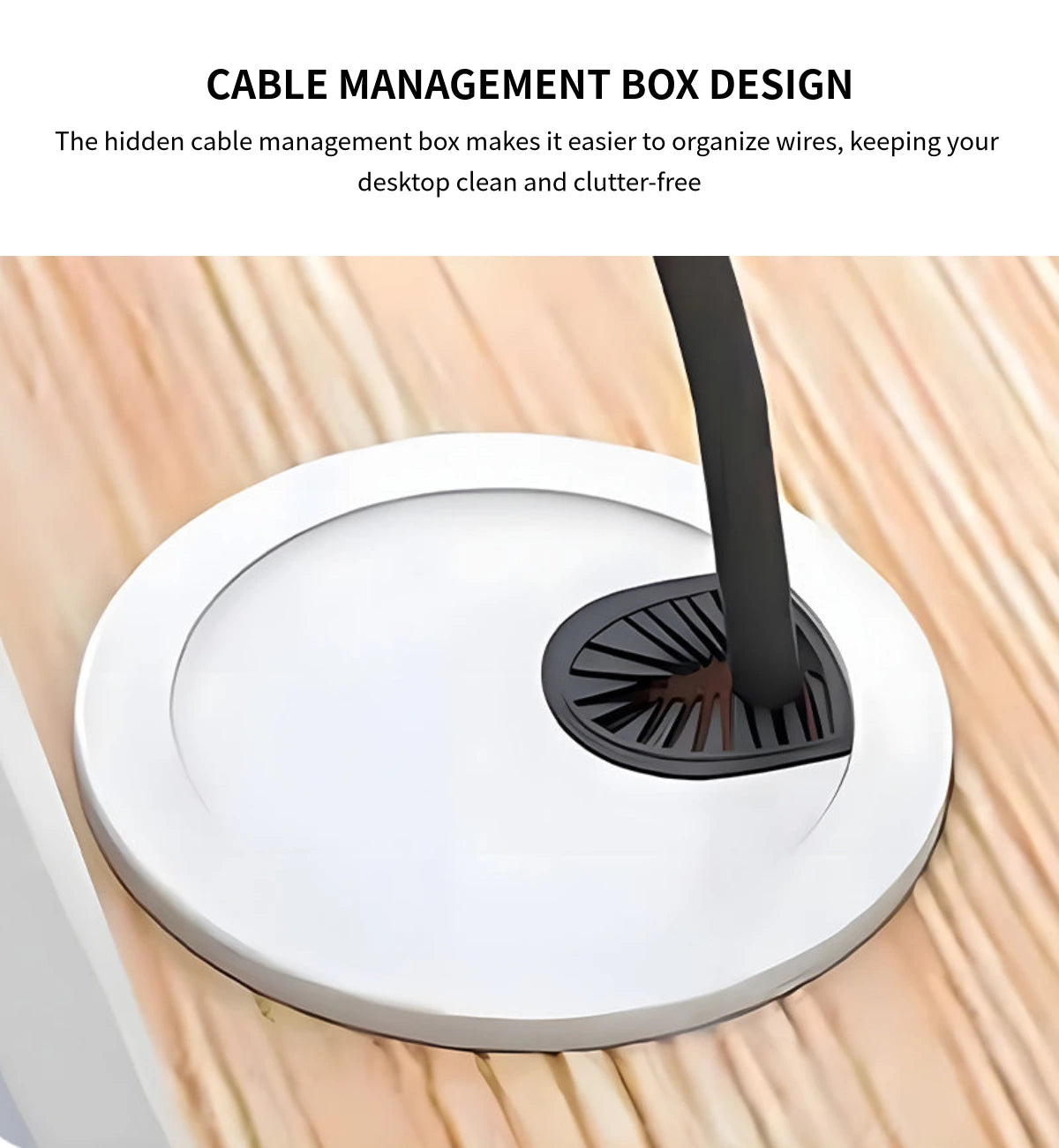 Office Workstation Desk 43-106 in Wide with Cable Management for Home Office — Detail image 4