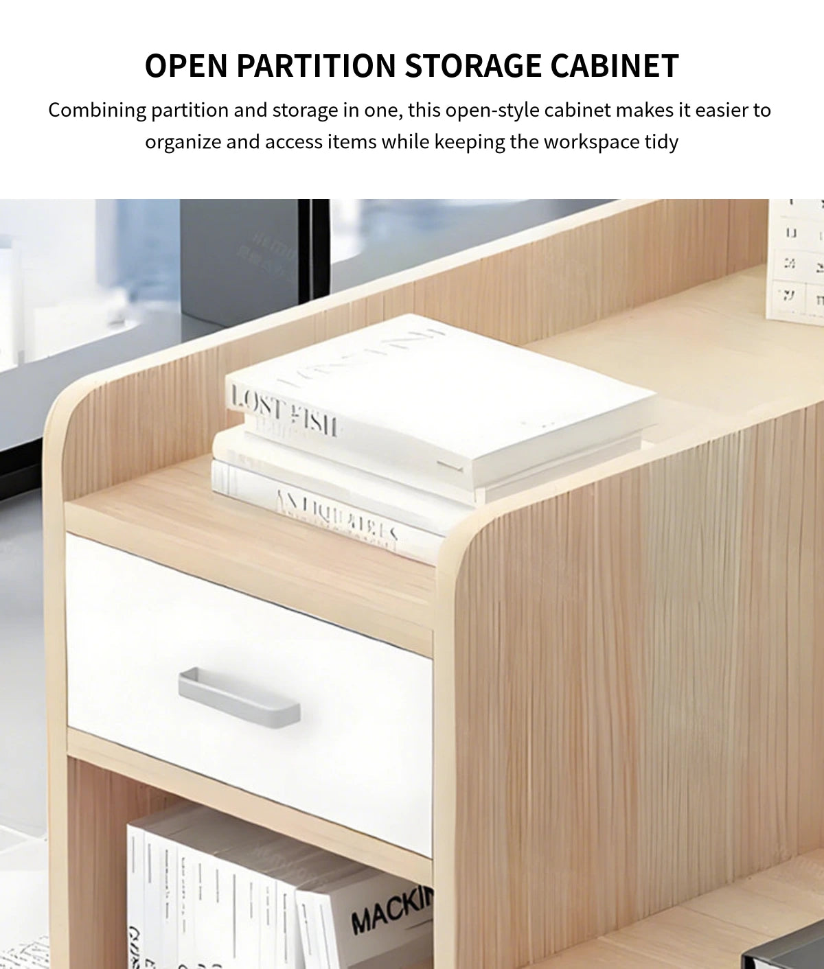 Office Workstation Desk 43-106 in Wide with Cable Management for Home Office — Detail image 6