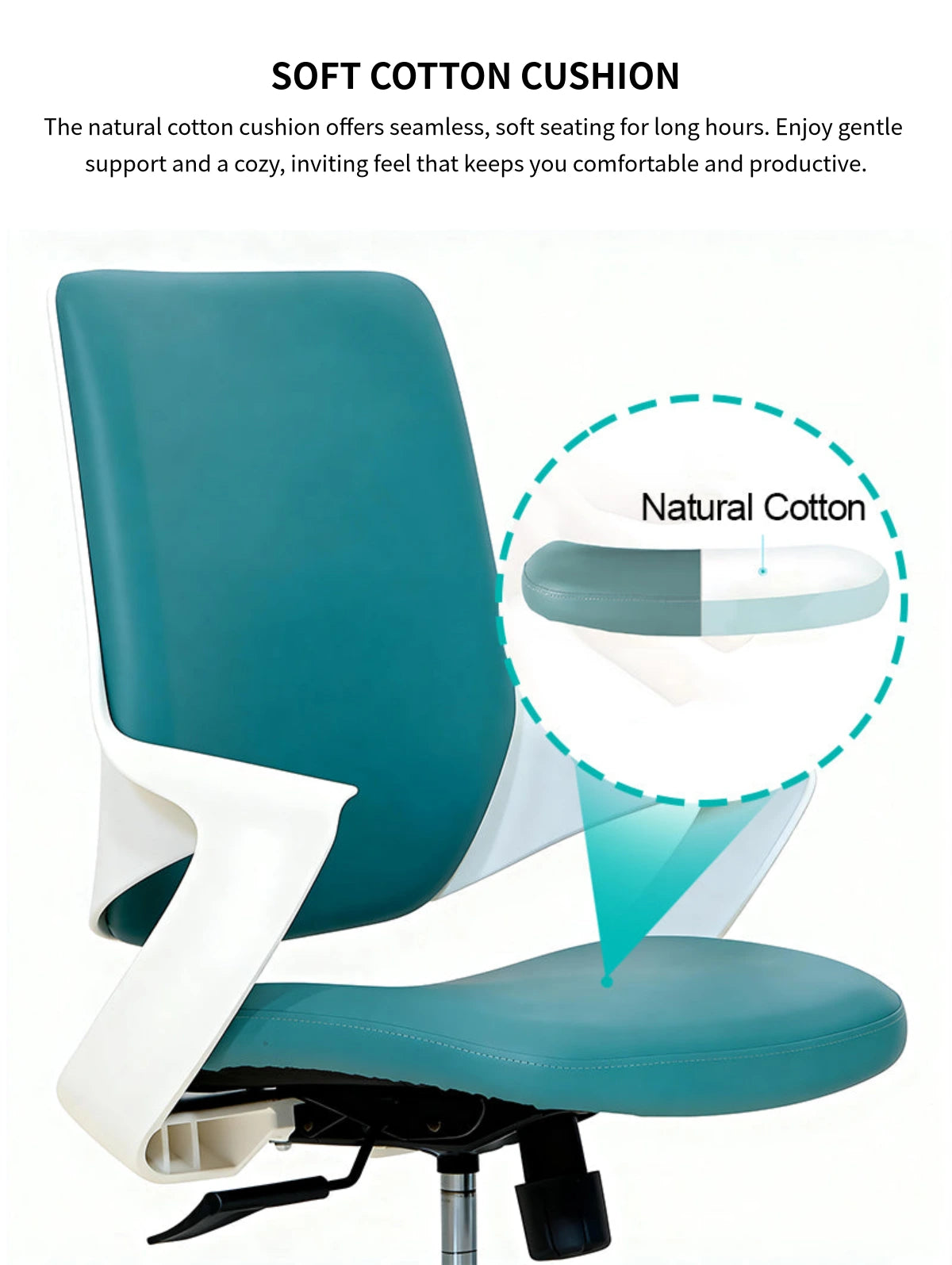 Mesh Ergonomic Office Chair 20 in Wide with Breathable Mesh, Reclining & Lumbar Support — Detail image 7