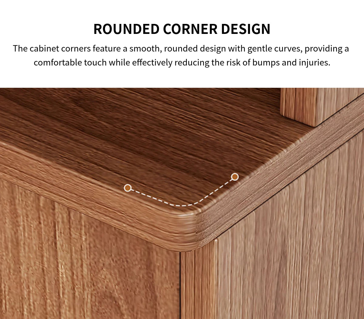 File Cabinet 72 in Tall with Curved & Solid Wood for Office — Detail image 10