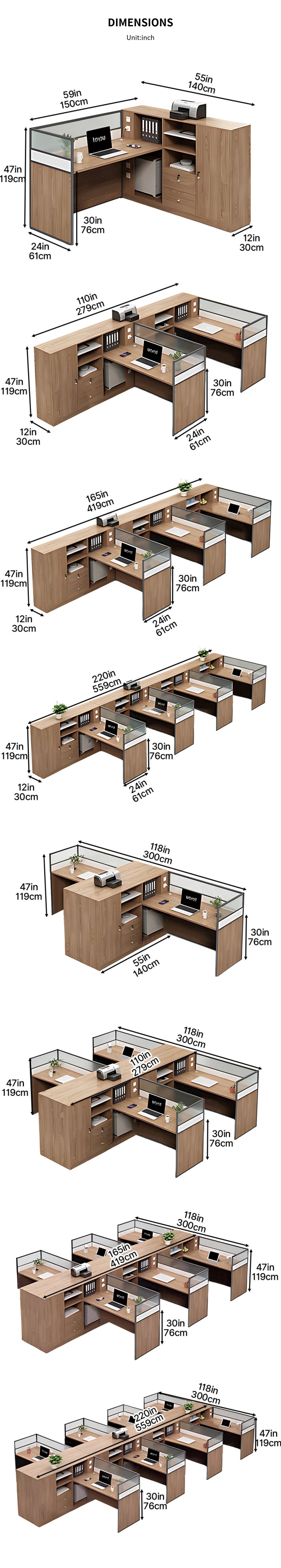Modern Office Desk with Cable Management, Lockable & File Drawers for Home Office — Detail image 9