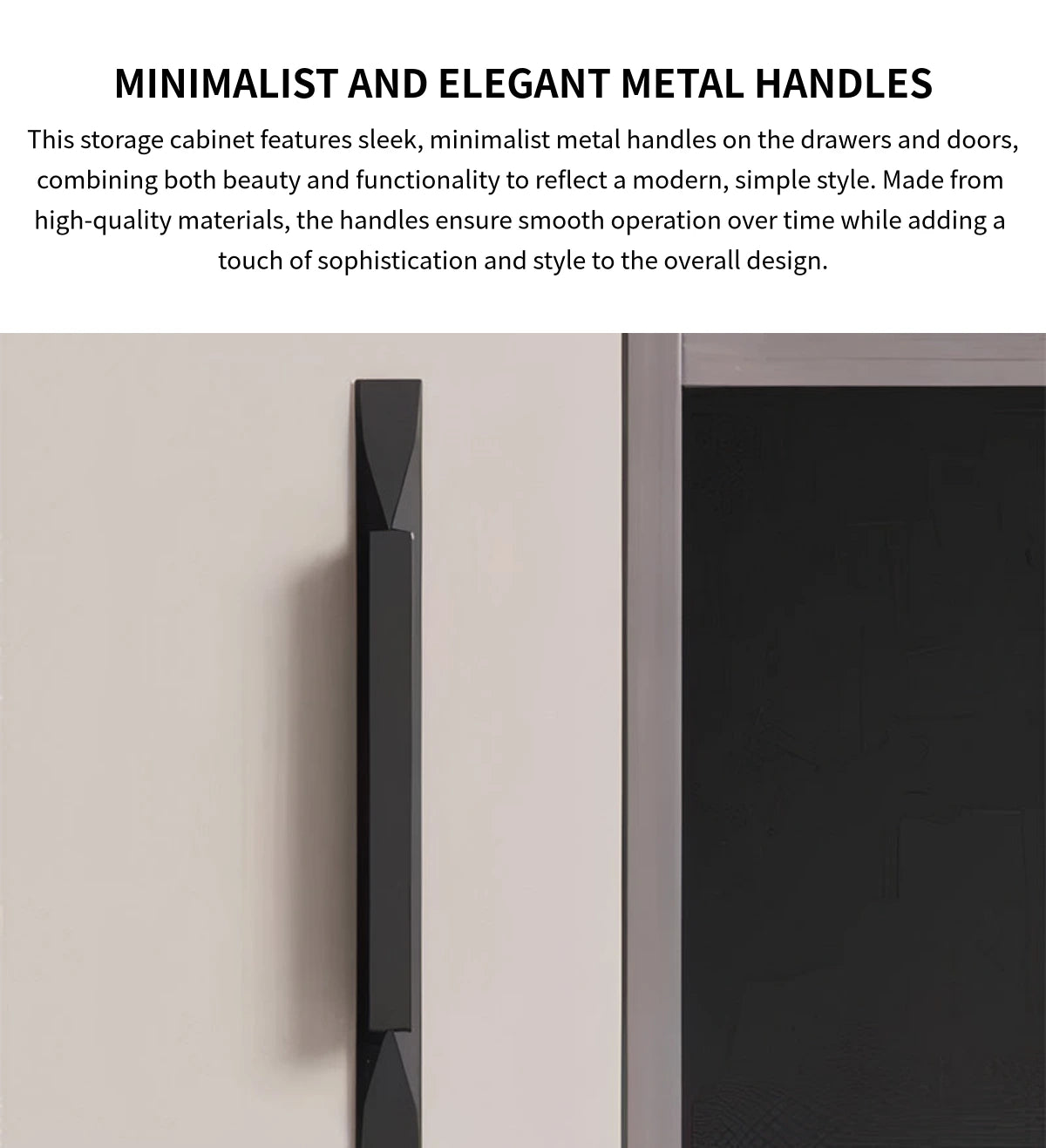 Elegant Eco-friendly Storage Cabinet with Thickened Top and Open & Closed Compartments for Offices & Tea Rooms CWG-2204 — Detail image 5