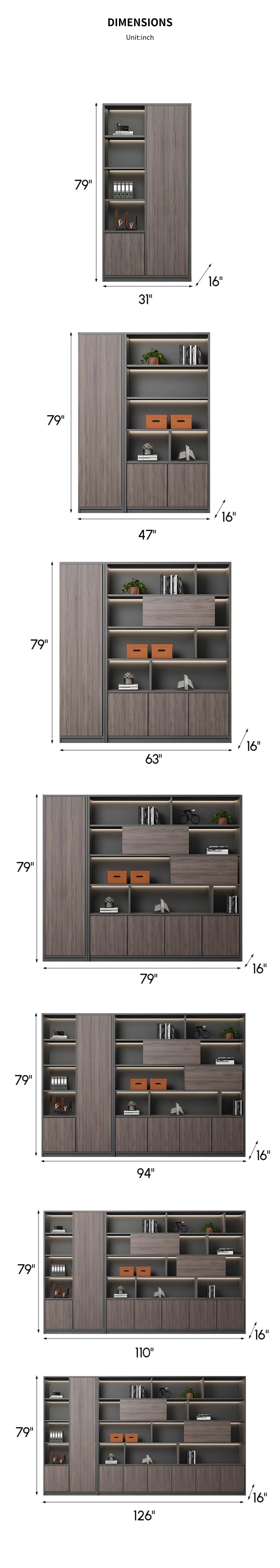 File Cabinet 79 in Tall with Modular for Office — Detail image 12