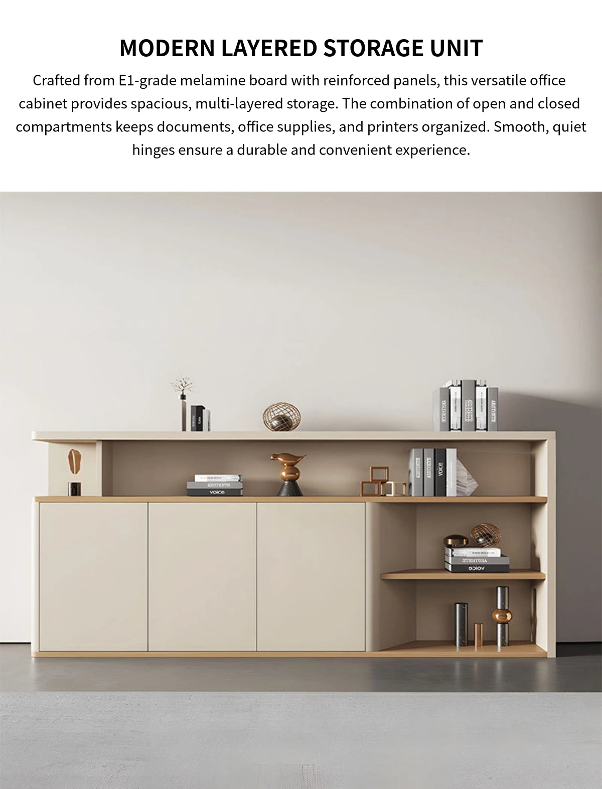 File Cabinet 39 in Tall with Soft-Close for Office — Detail image 1