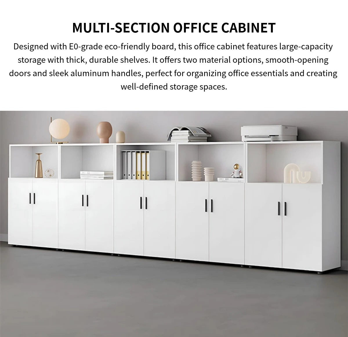 File Cabinet 47 in Tall with Soft-Close for Office — Detail image 1