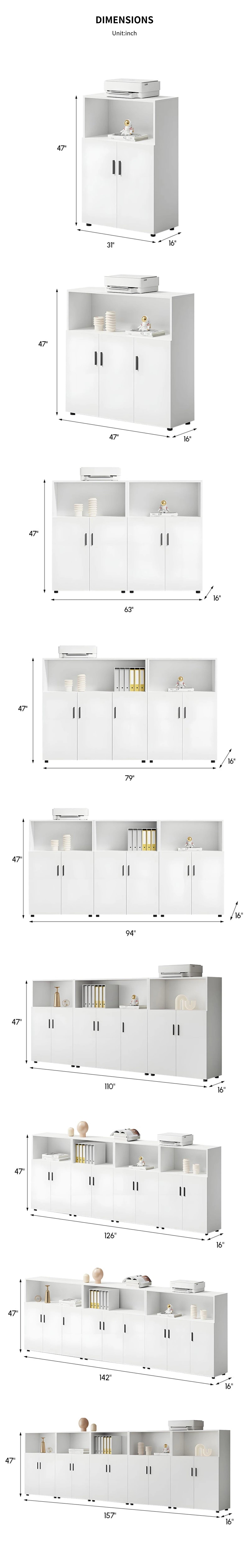 File Cabinet 47 in Tall with Soft-Close for Office — Detail image 10