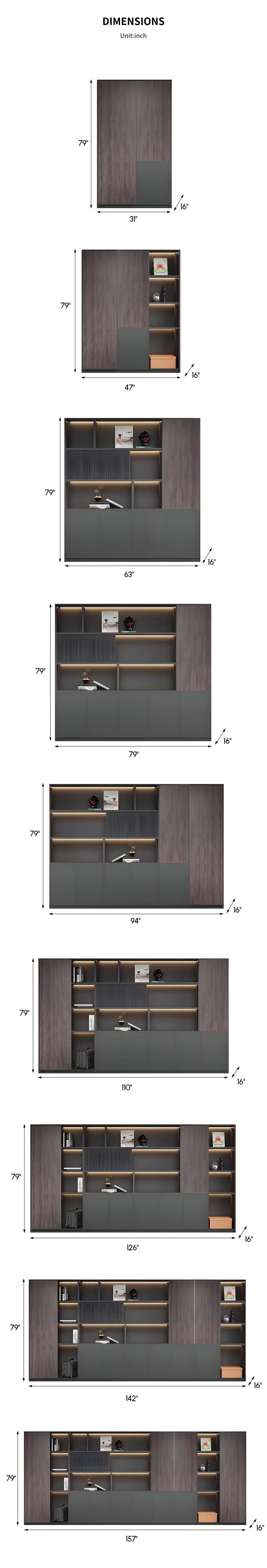 File Cabinet 79 in Tall with Lockable, Sliding Doors & Soft-Close for Office — Detail image 9