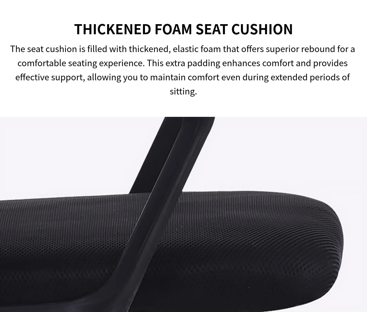 Adjustable Breathable Mesh Office Chair with 360° Swivel & S-shaped Back for Conference Rooms & Offices BGY-106 — Detail image 3