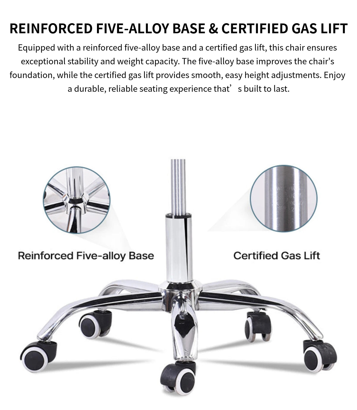 Adjustable Breathable Mesh Office Chair with 360° Swivel & S-shaped Back for Conference Rooms & Offices BGY-106 — Detail image 6