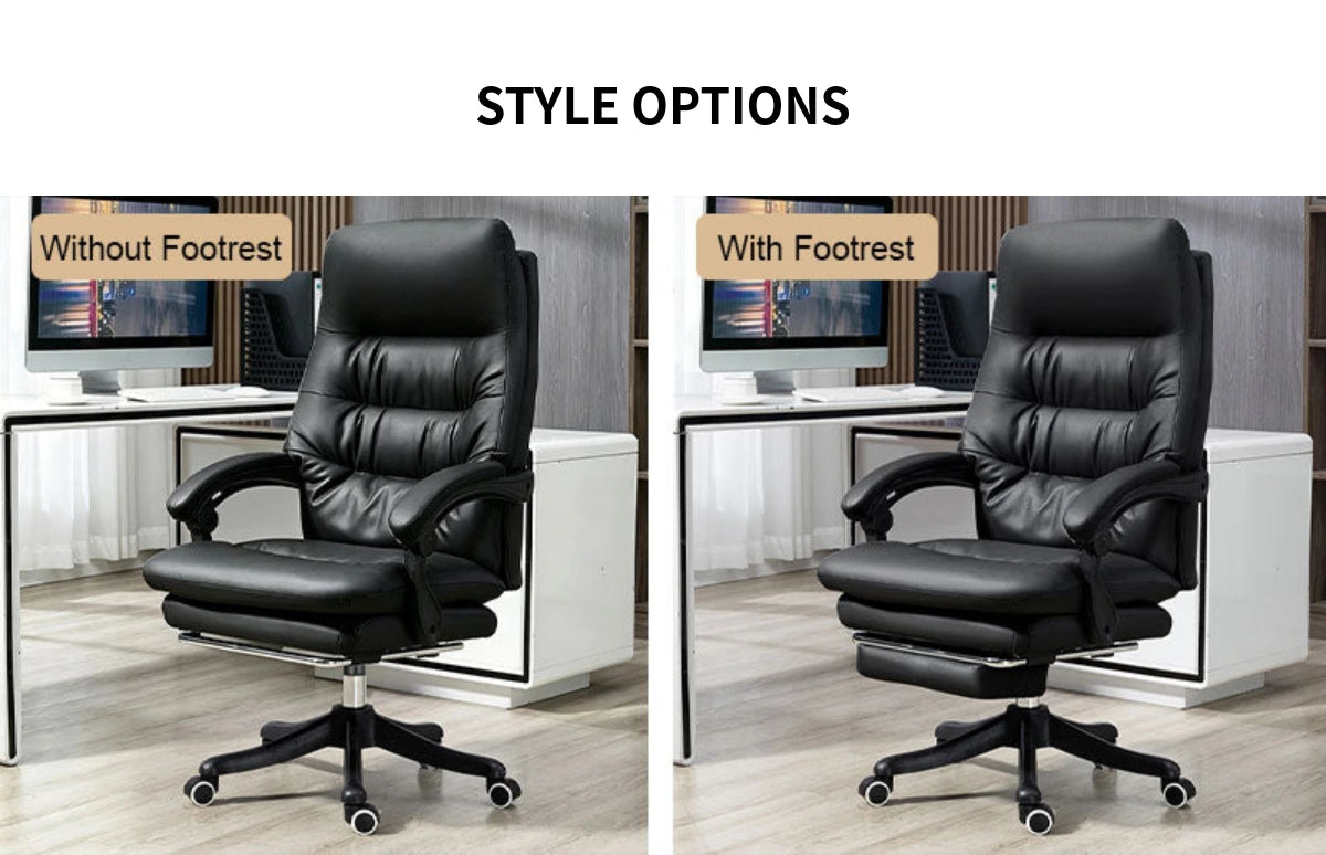Modern Executive Desk with Lumbar Support, Swivel & Round for Home Office — Detail image 14