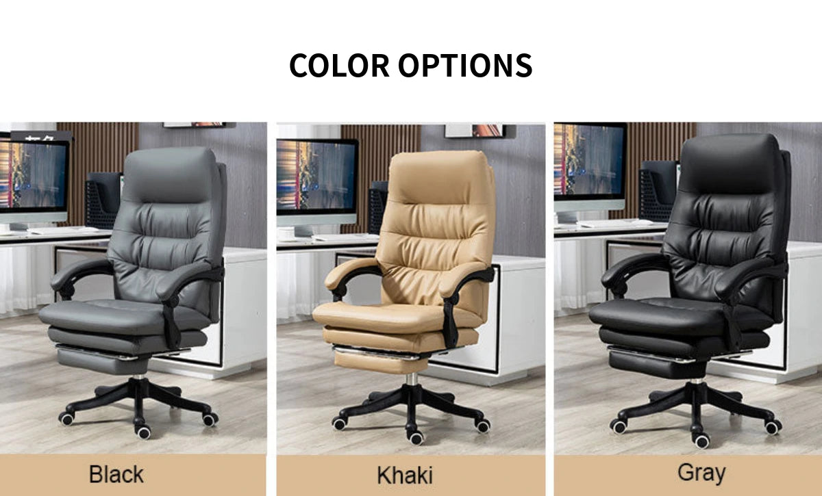 Modern Executive Desk with Lumbar Support, Swivel & Round for Home Office — Detail image 15