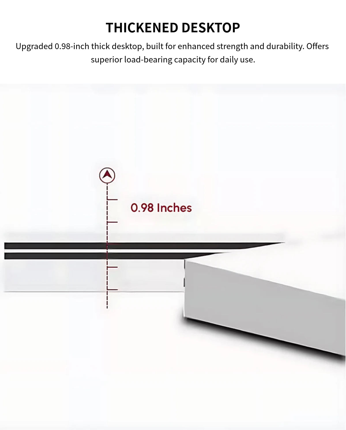 Office Workstation Desk with Privacy Panel, Cable Management & Glass Top for Home Office — Detail image 3