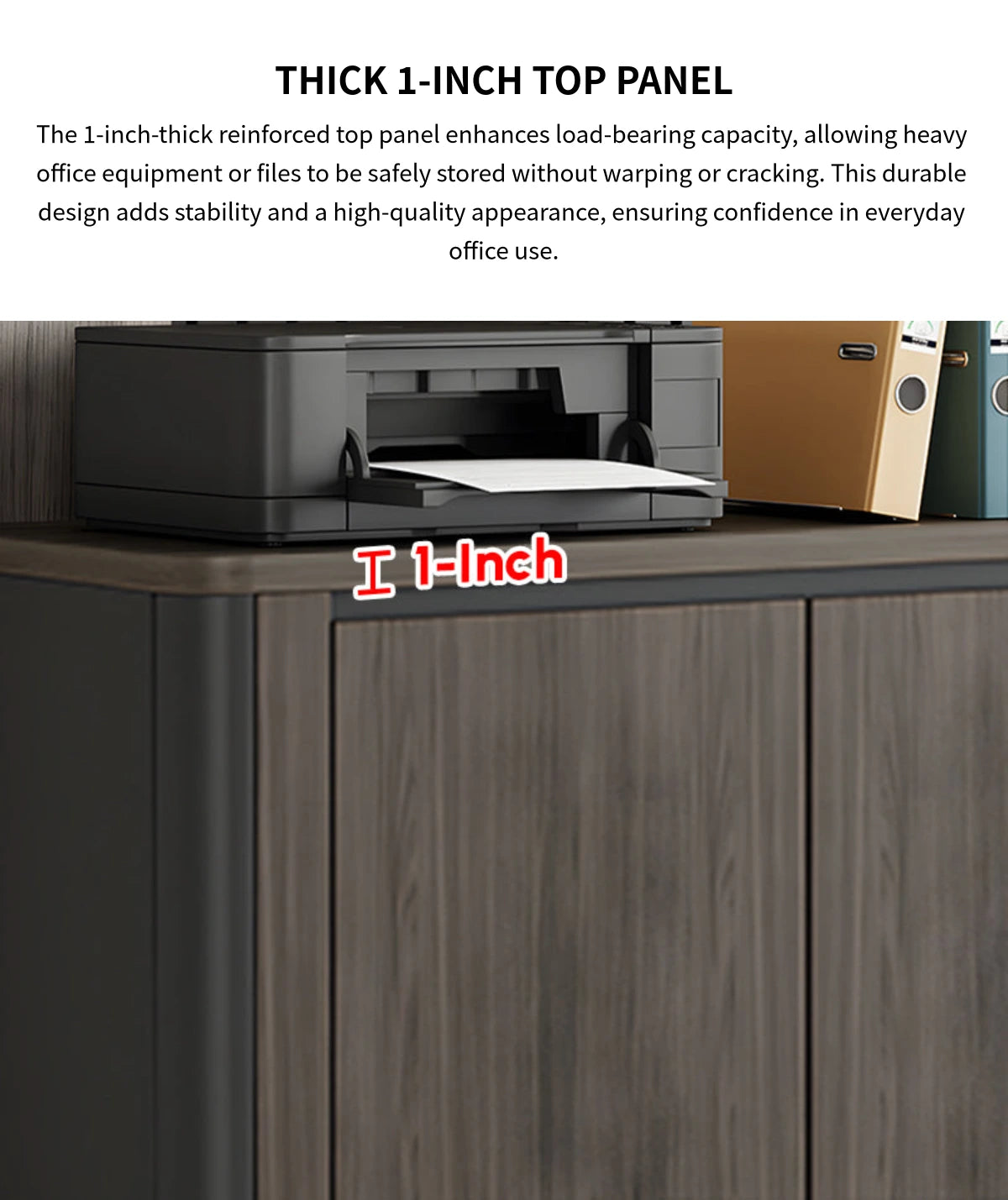 File Cabinet with Lockable, Adjustable Shelves & Curved for Office — Detail image 3