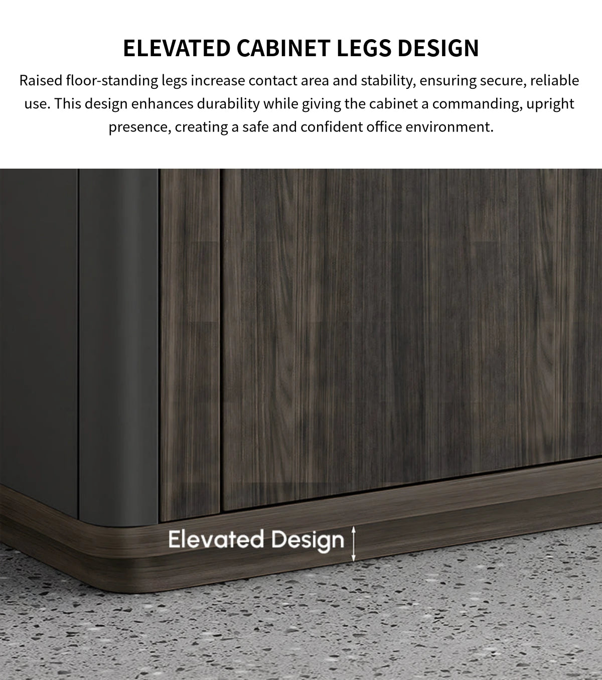 File Cabinet with Lockable, Adjustable Shelves & Curved for Office — Detail image 10
