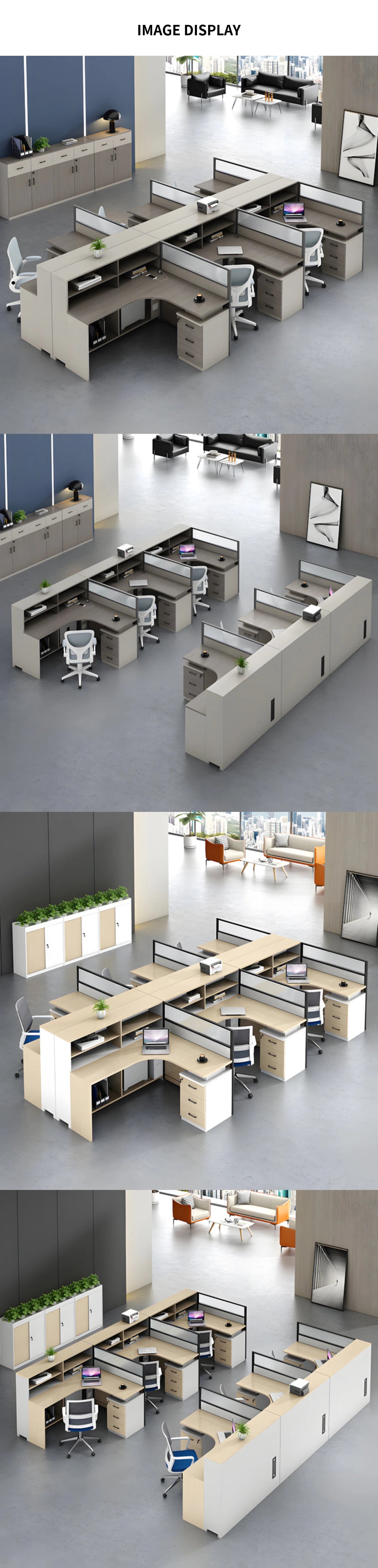 L-Shaped Office Desk with Built-In Outlets, Cable Management & Glass Top for Home Office — Detail image 9
