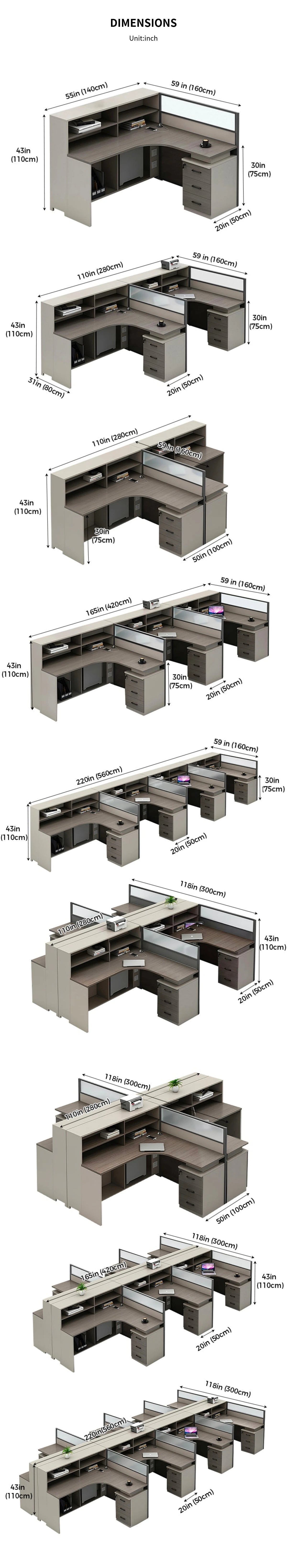 L-Shaped Office Desk with Built-In Outlets, Cable Management & Glass Top for Home Office — Detail image 11