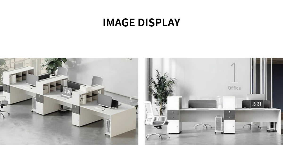 Round Office Desk with Cable Management, Lockable & File Drawers for Home Office — Detail image 11