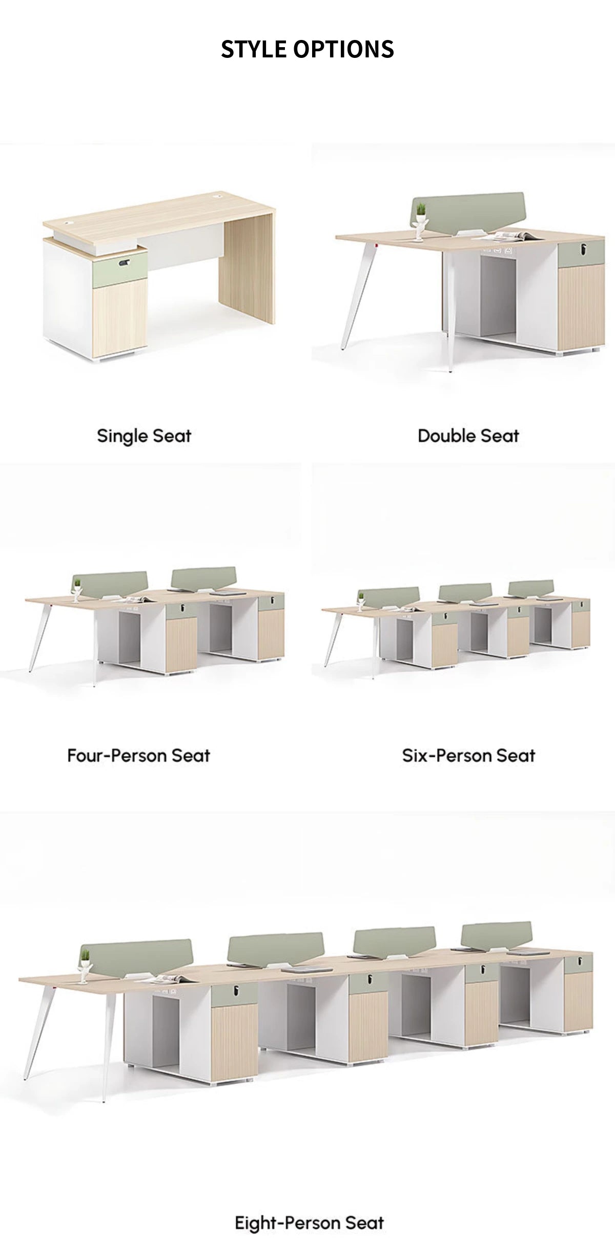 Modern Office Desk with Built-In Outlets, Cable Management & Lockable for Home Office — Detail image 11