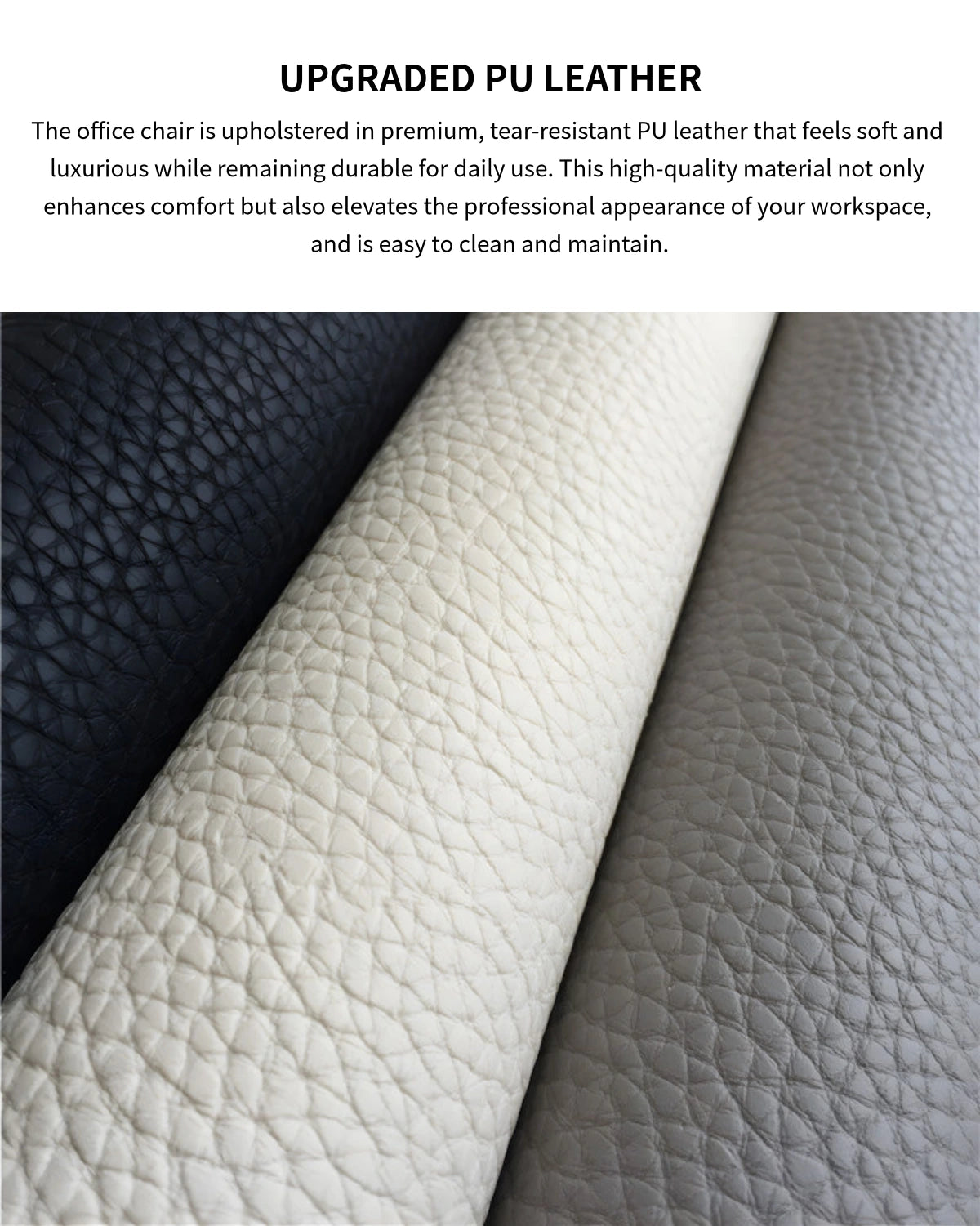 Ergonomic Office Chair with Lumbar Support, Portable & Swivel for Executive Office — Detail image 2