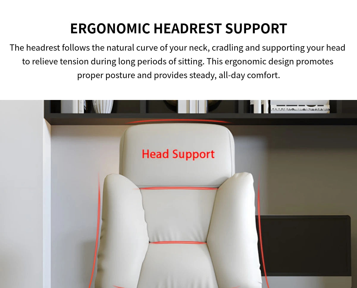 Ergonomic Office Chair with Lumbar Support, Portable & Swivel for Executive Office — Detail image 3