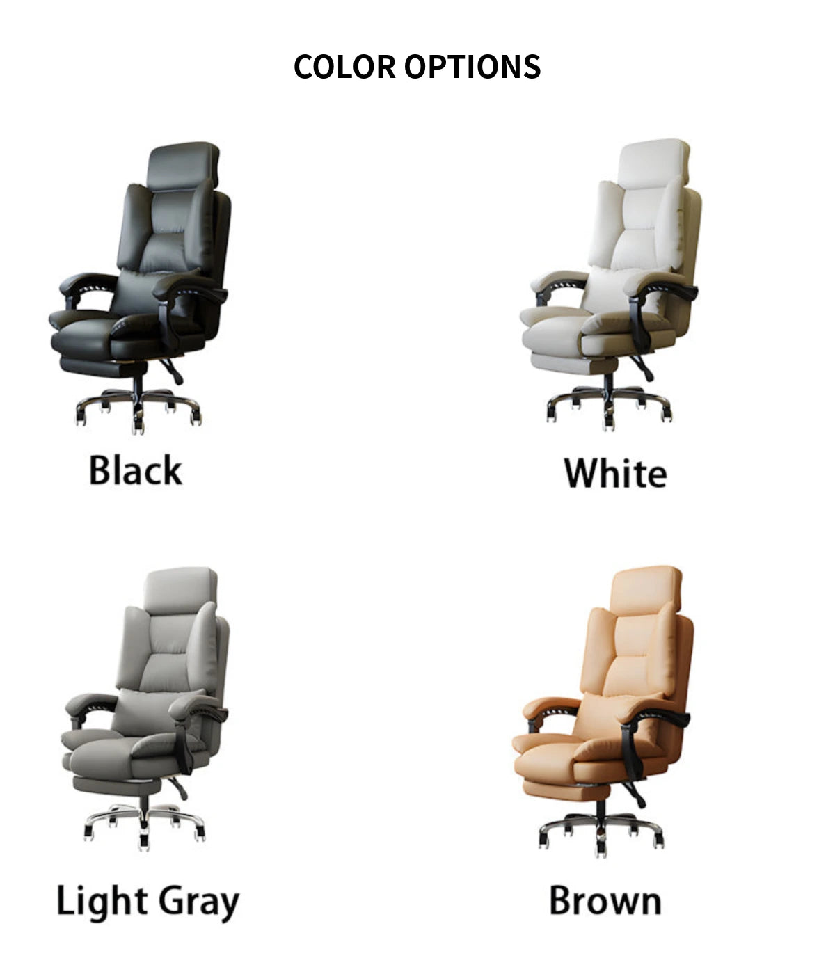 Ergonomic Office Chair with Lumbar Support, Portable & Swivel for Executive Office — Detail image 10