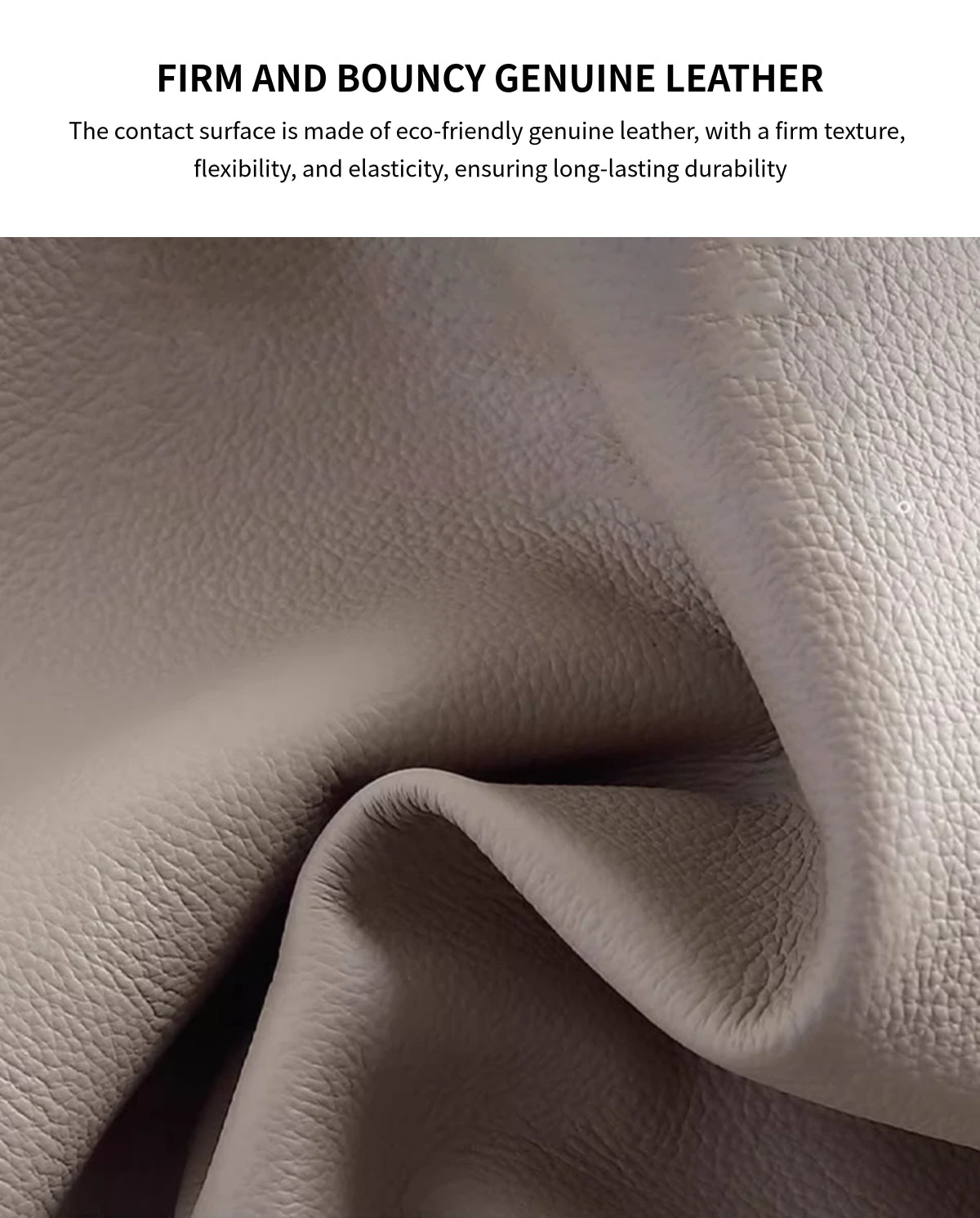 Leather Executive Office Chair with L-Shaped, Genuine Leather & Lumbar Support — Detail image 3