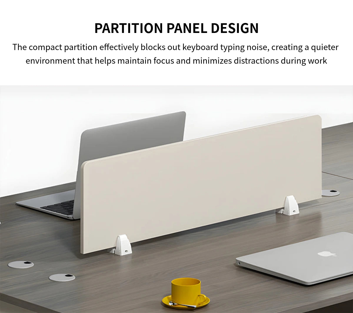 Curved Office Desk 47-200 in Wide with Privacy Panel & Transaction Counter for Home Office — Detail image 4